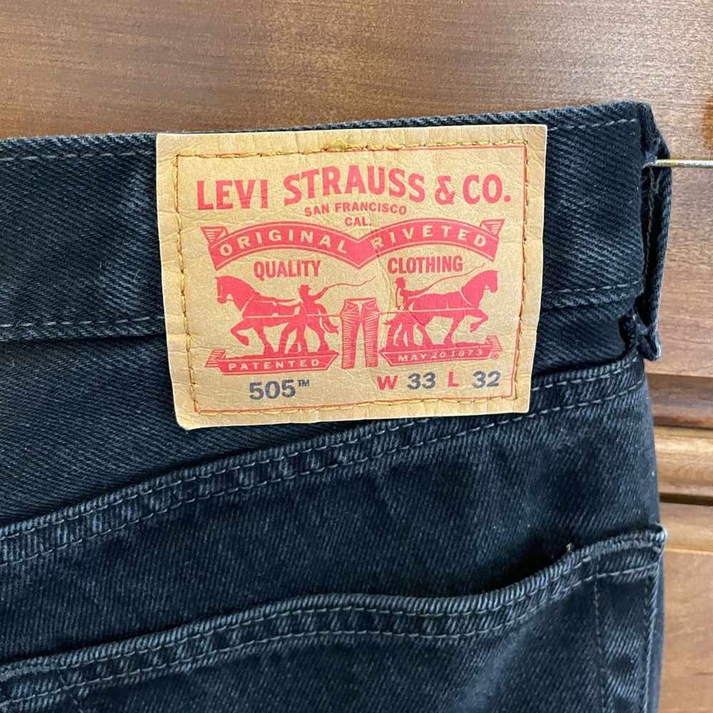 Men’s Levi’s 505 in washed black